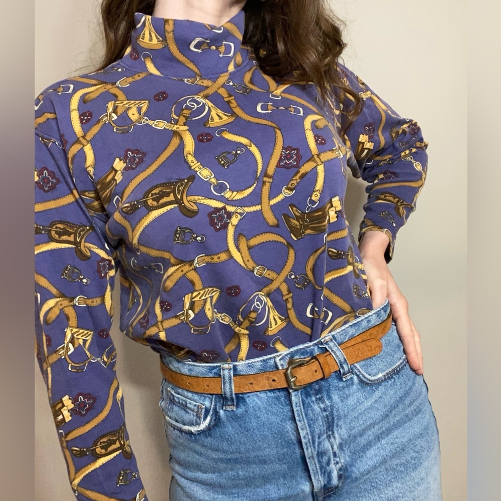 Talbots Western Cowgirl Longsleeve Turtleneck